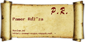 Pamer Róza névjegykártya