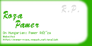 roza pamer business card